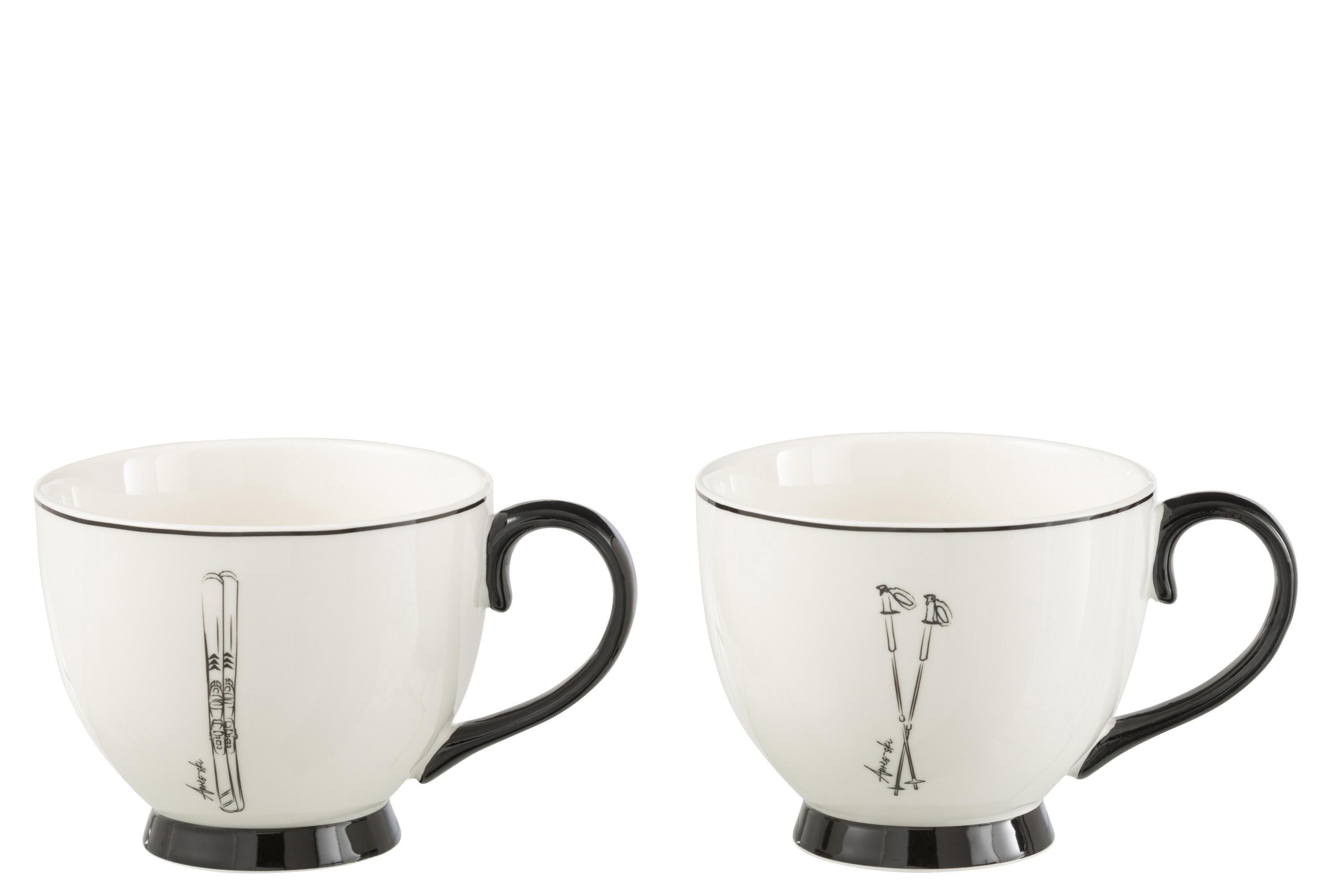 Чашки різдвяні лижі гори J-LINE 2 шт.