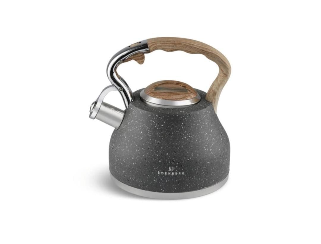 Чайник Edenberg EB-8843 со свистком 3 л Серый (14541590) - фото 1 Чайник Edenberg EB-8843 со свистком 3 л Серый (14541590) - фото 1