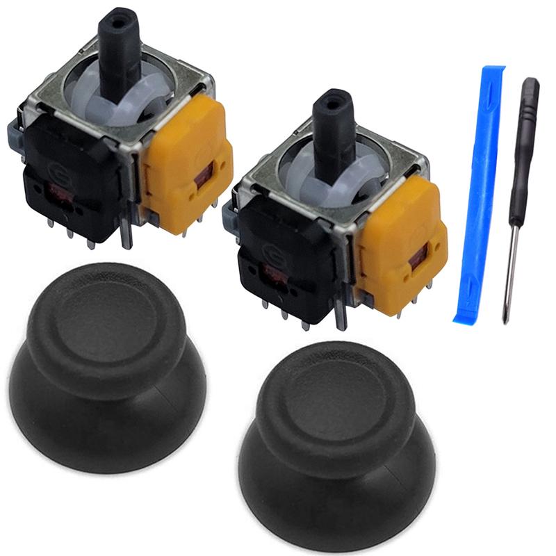 Стики механизмы 3D Dualshock 4 PS4 V2 датчики холла 2 шт./стики V1 2 шт./отвертка/лопатка Черный