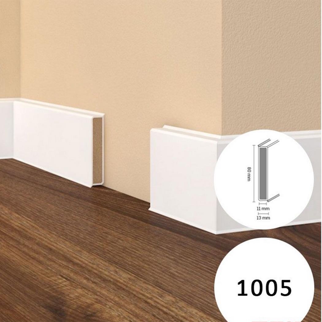 Плинтус Doellken Cubu flex life 9003 80 мм 2,5 м Снежно-белый - фото 2 Плинтус Doellken Cubu flex life 9003 80 мм 2,5 м Снежно-белый - фото 2