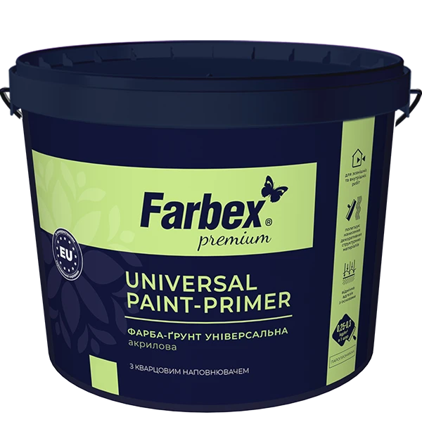 Краска-грунт универсальная Farbex база А 7 кг Белый (2792906341)