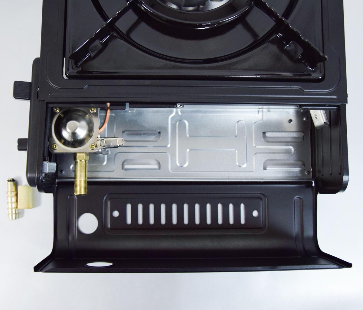 Газовая плита портативная Rotable Gas Stove BDZ-155-A 2 в 1 Черный (1009617-Black) - фото 4