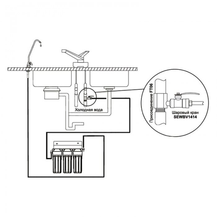 Фільтр Aquafilter FP3- К1 система під мийку - фото 4