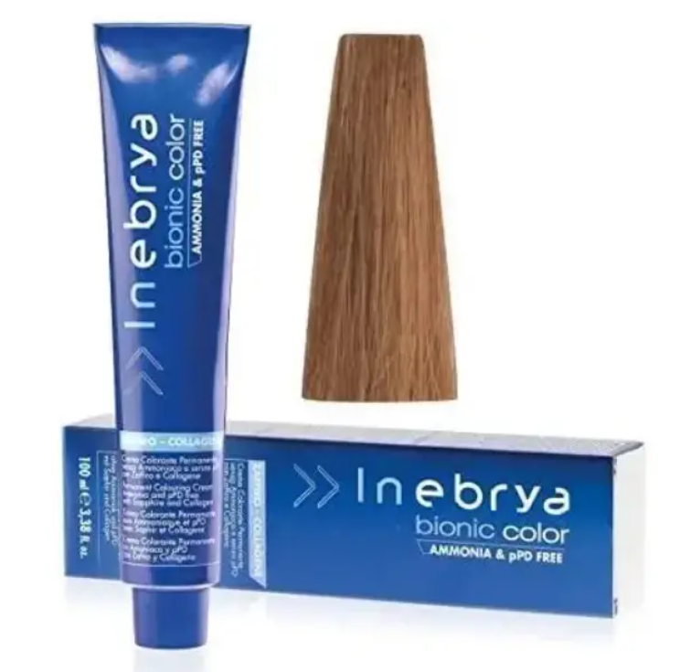 Крем-краска для волос INEBRYA Bionic Сolor стойкая без аммиака 100 мл 7/3 Русый золотистый