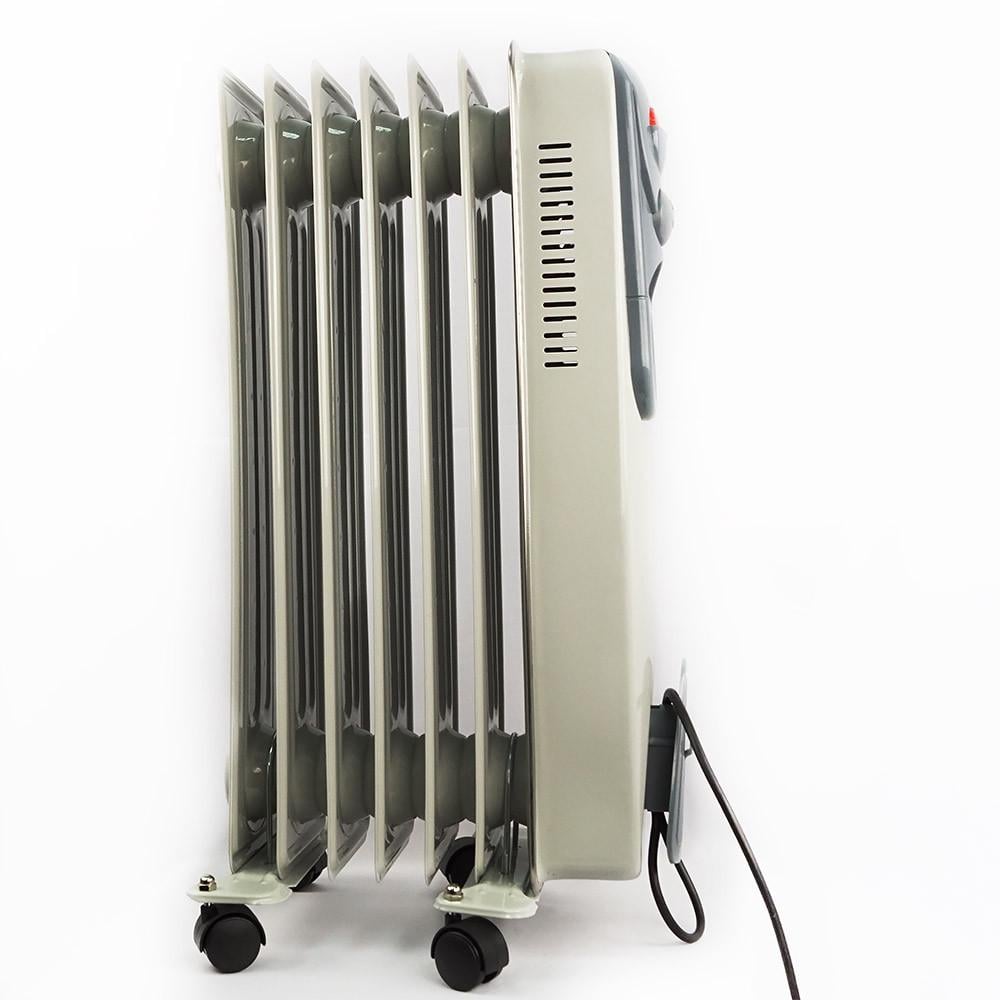 Масляный обогреватель Wellamart 1500 Вт 7 секций Серый (4932)