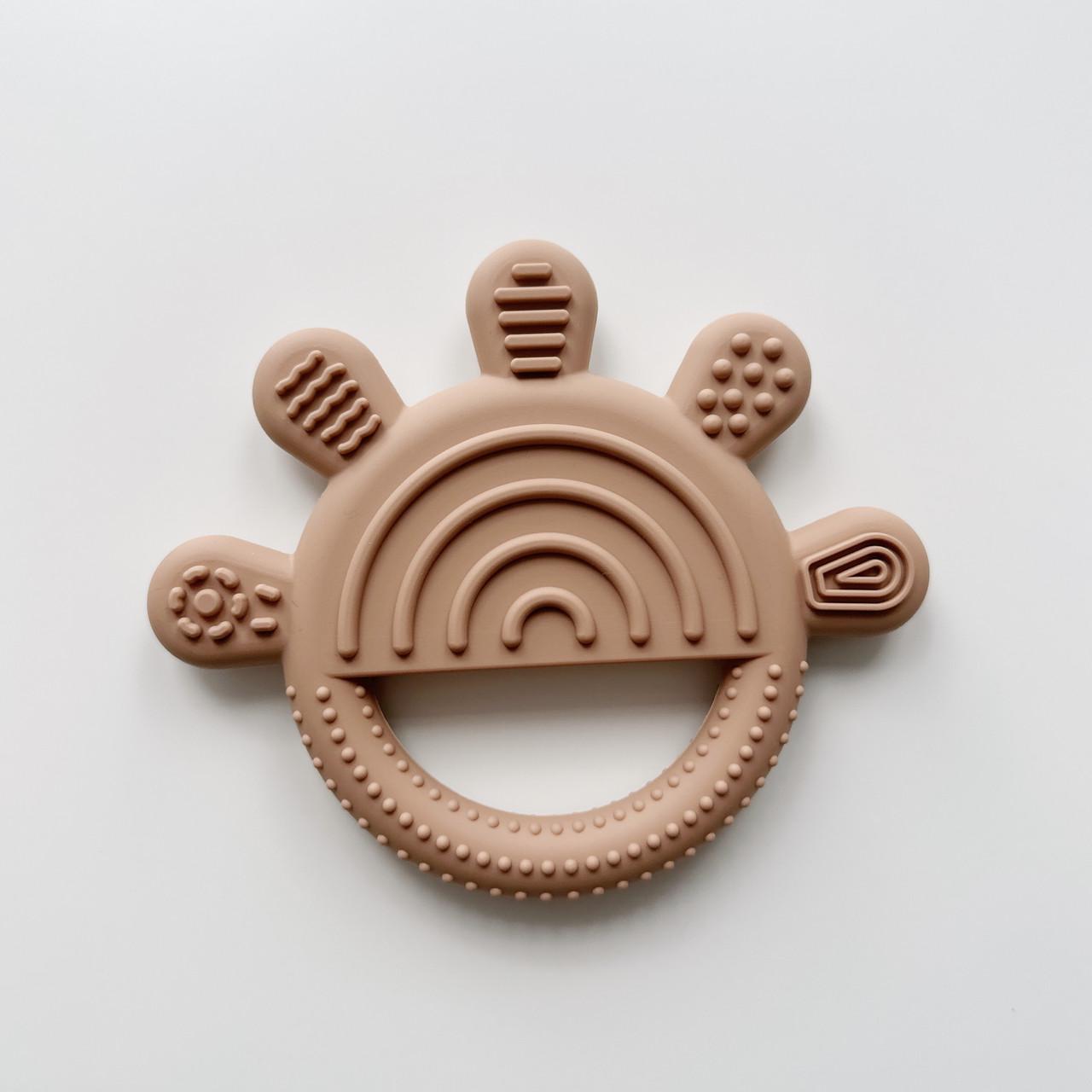 Прорезыватель силиконовый мини Баловень Handy Caramel