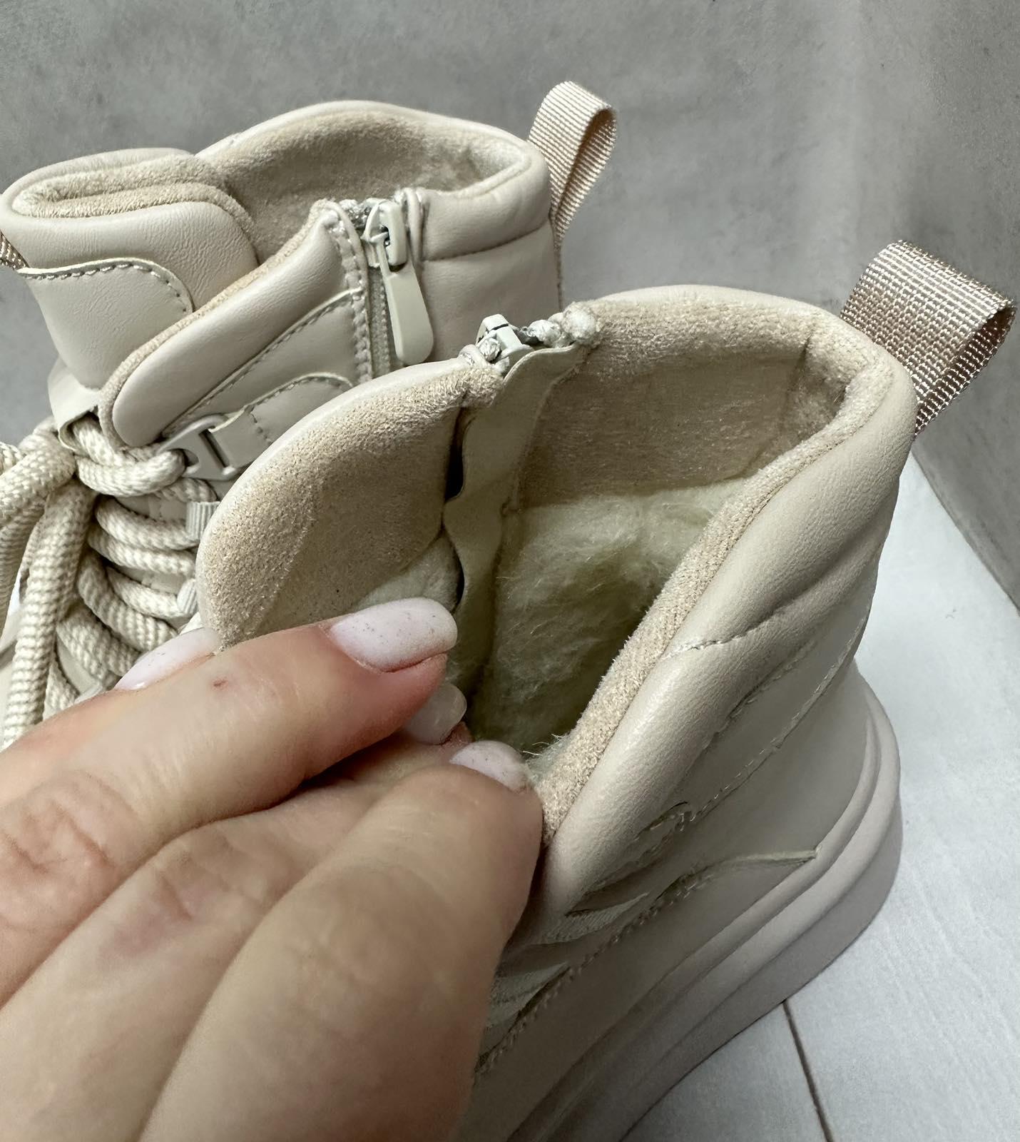 Черевики дитячі зимові на овчині paliament р.36 23,5 см Бежевий - фото 3