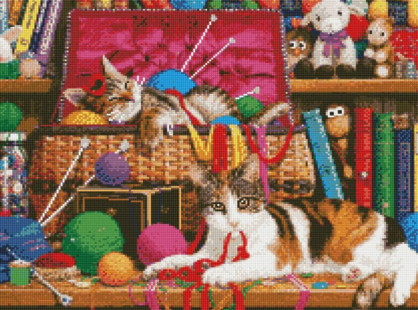 Алмазная мозаика Strateg Развлечения в нитях 50х60 см (HA0001)