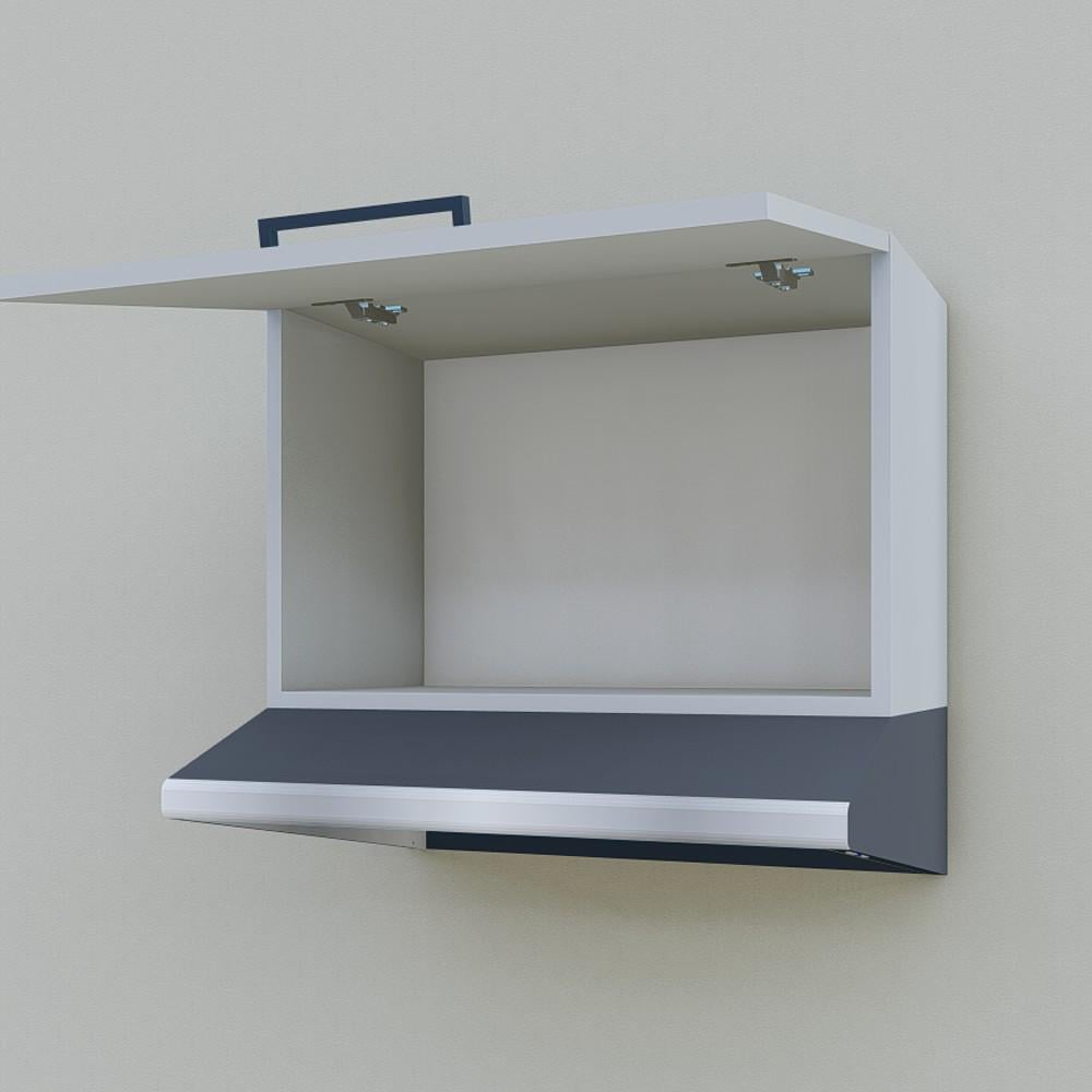 Шкаф навесной Opendoors МП2 для кухни под вытяжку 600 мм Светлый серый (МП2/13) - фото 4