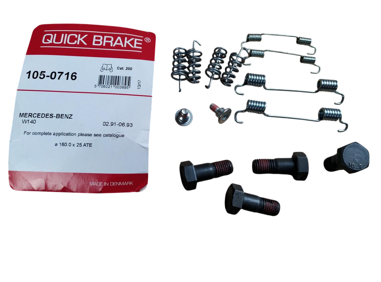Комплект пружин тормозных колодок QUICK BRAKE 105-0716 MERCEDES S W140/C140 (3085960928)