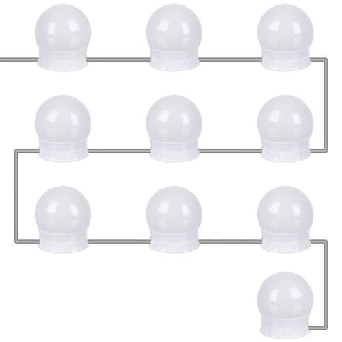 Лампочки для зеркала/туалетного столика Izoxis 18910 светодиодные 10 шт. (26647209) - фото 2 Лампочки для зеркала/туалетного столика Izoxis 18910 светодиодные 10 шт. (26647209) - фото 2