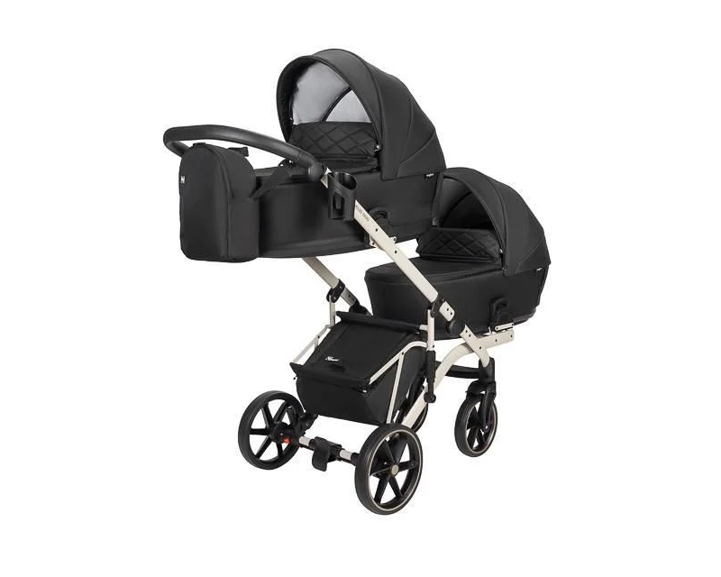 Коляска детская функциональная Angelini Velio Duo Lux 2в1 Черный