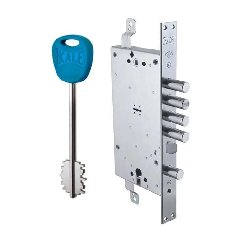 Замок 456 L двухсистемный хром 5 ключей (1-30175) - фото 2 Замок 456 L двухсистемный хром 5 ключей (1-30175) - фото 2