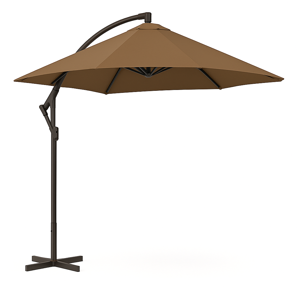 Садова парасолька WCG з поліестеру сталевою рамою регульований кут нахилу з чохлом 2,5х2,5 м Коричневий (W-7055BR1) - фото 5 Садова парасолька WCG з поліестеру сталевою рамою регульований кут нахилу з чохлом 2,5х2,5 м Коричневий (W-7055BR1) - фото 5