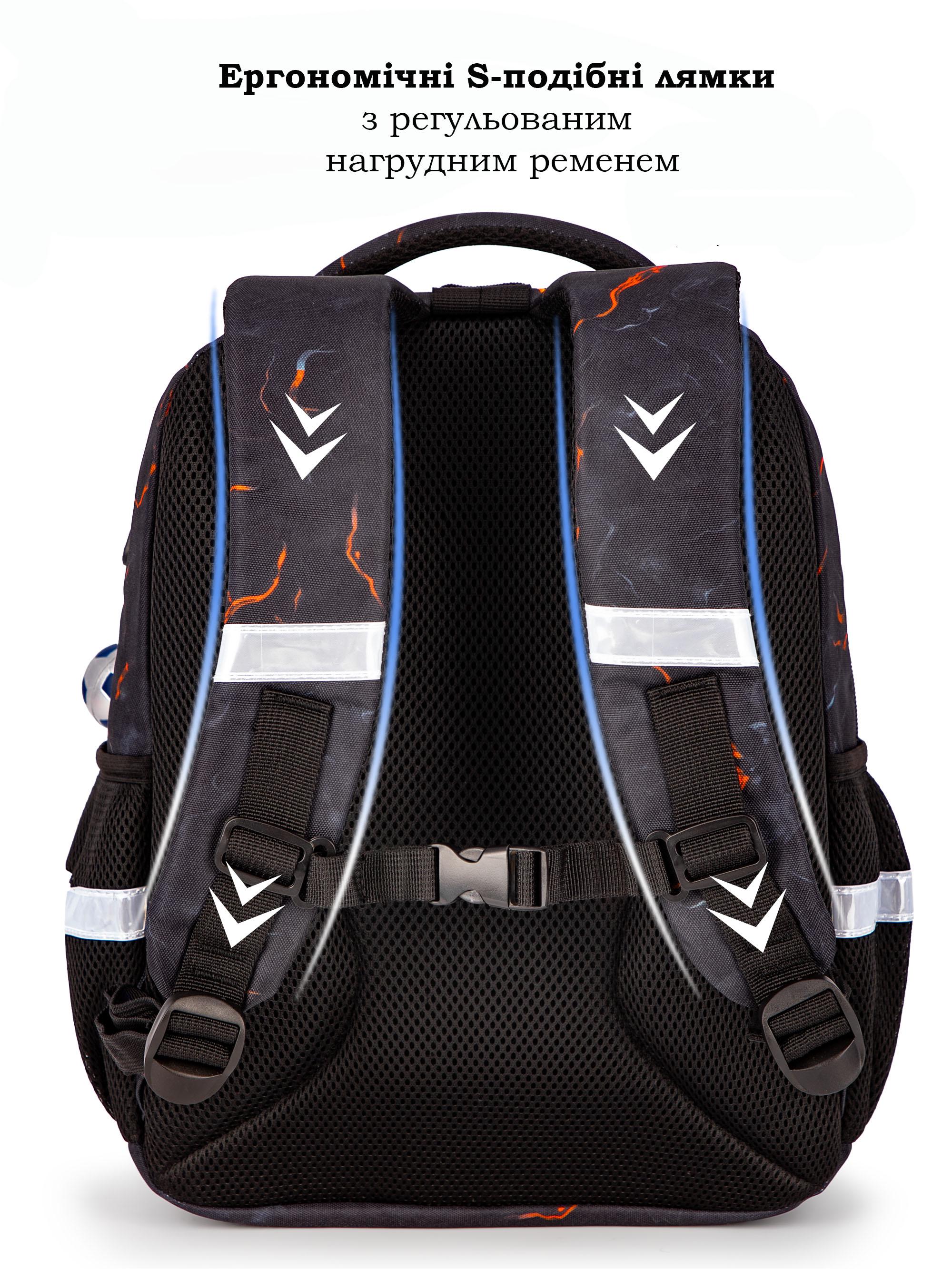 Шкільний рюкзак для хлопчика School Standard М'яч ортопедичний для першокласника 38х30х18 см (150-18) - фото 5 Шкільний рюкзак для хлопчика School Standard М'яч ортопедичний для першокласника 38х30х18 см (150-18) - фото 5