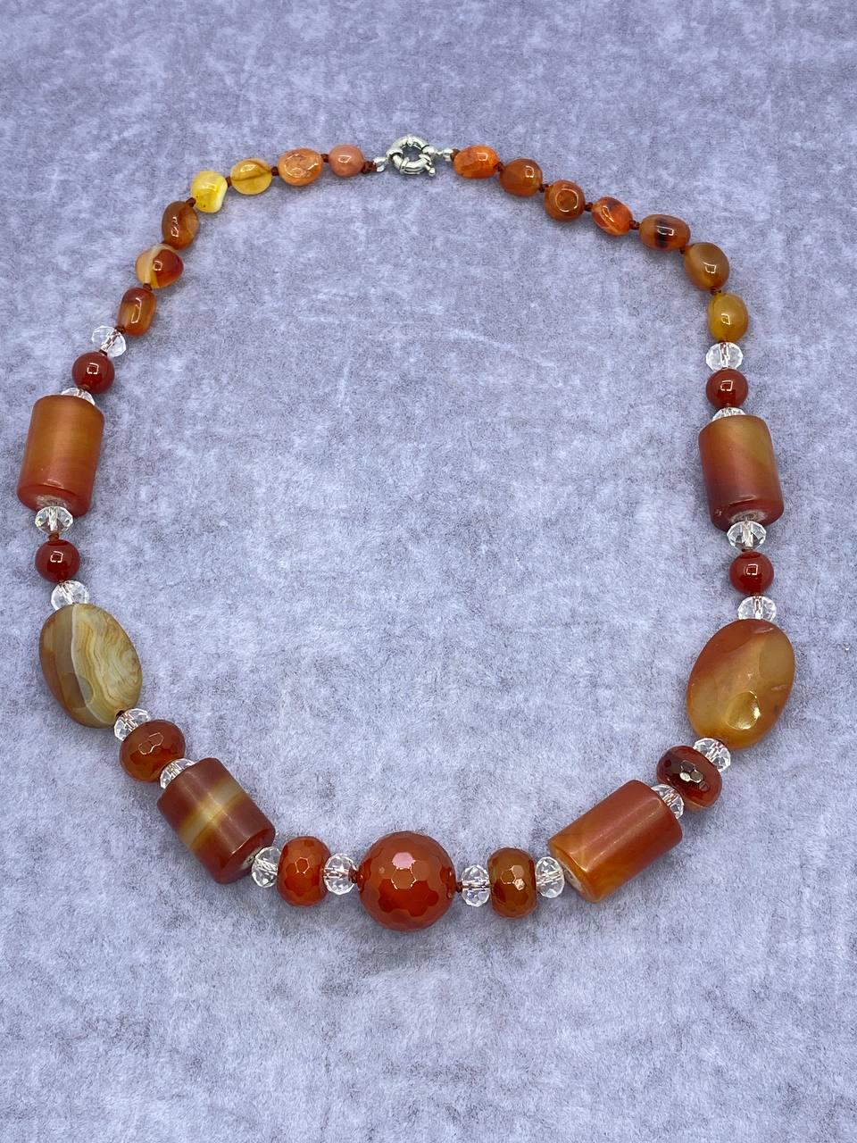 Бусы сердолик 54 см Коричневый (9952)