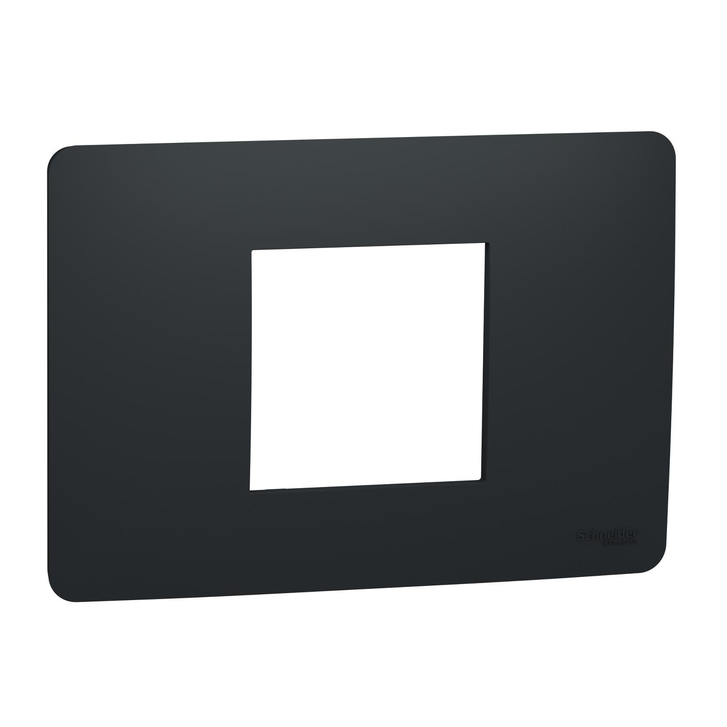 Рамка Schneider Electric 2-модульный ABS-UV Unica Антрацитовая (NU210254) Рамка Schneider Electric 2-модульный ABS-UV Unica Антрацитовая (NU210254)