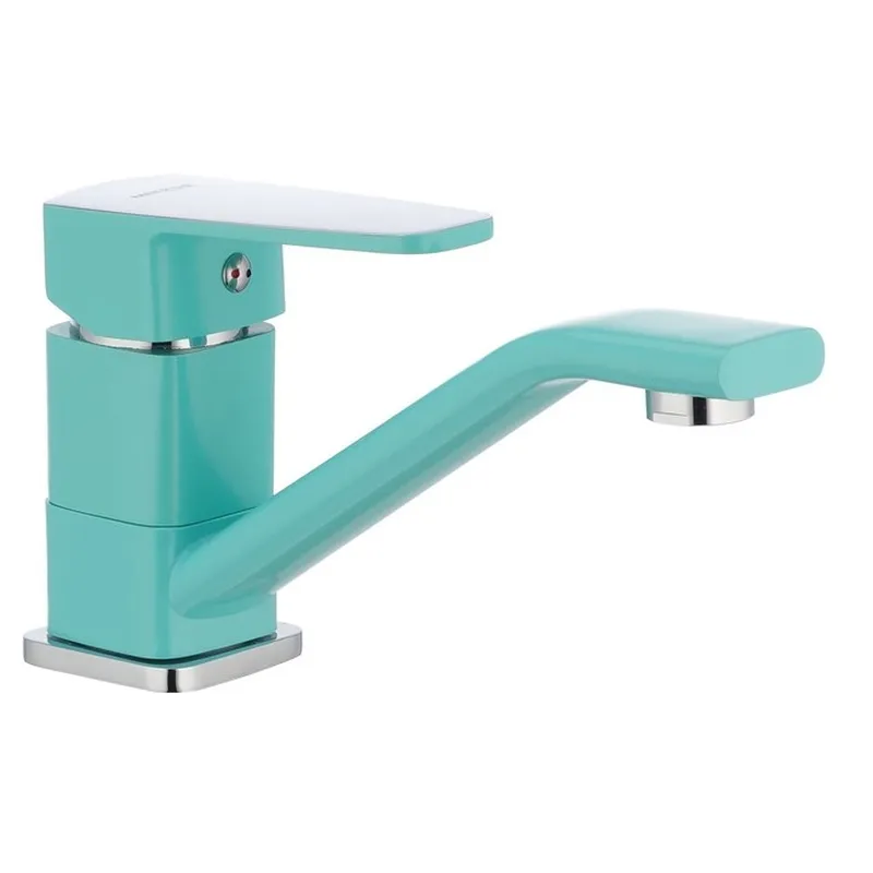 Смеситель для умывальника MIXXUS Missouri 555 излив 15 см Бирюзовый (MI1629)