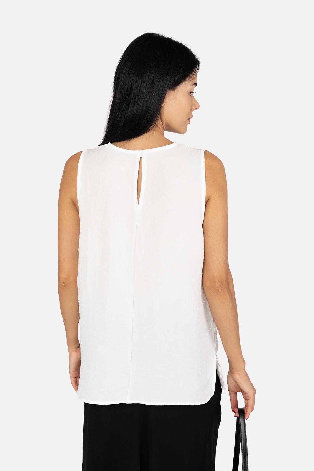 Блуза жіноча ЦБ-00256402 з коротким рукавом р. 44 (SKT001010090) - фото 4 Блуза жіноча ЦБ-00256402 з коротким рукавом р. 44 (SKT001010090) - фото 4