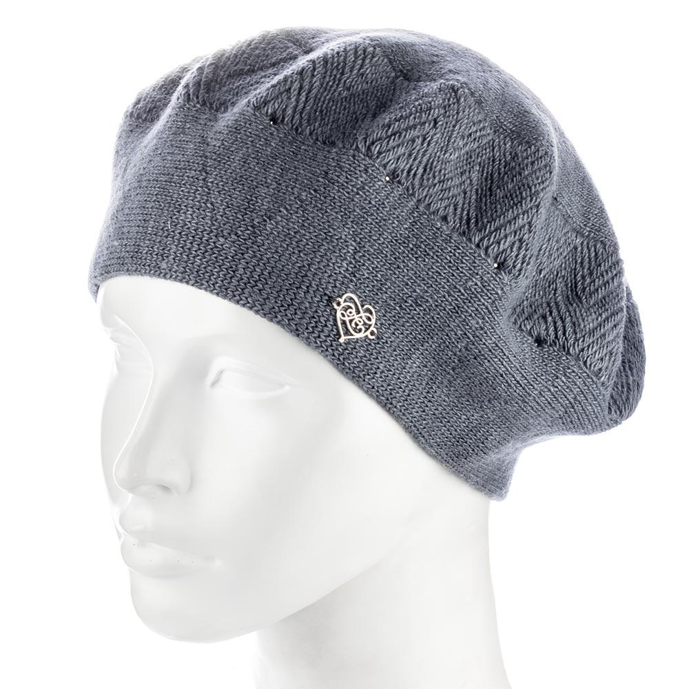 Берет женский Zolly ZH252 шерстяной двойной Серый (154107)