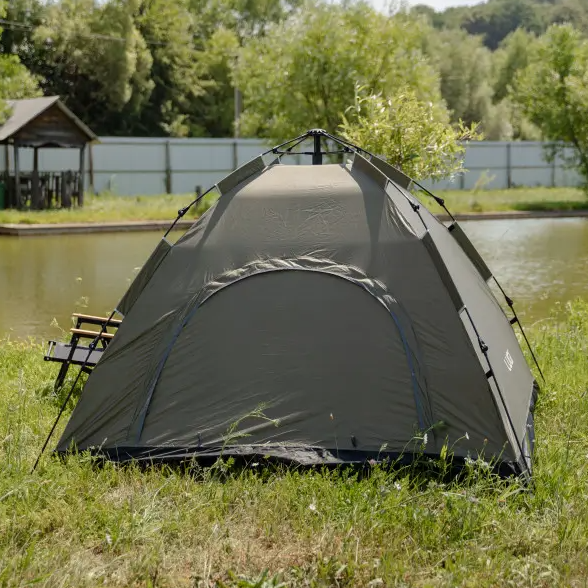 Намет туристичний двомісний 200х200х140 см Армійський зелений (LU-019GR) - фото 2