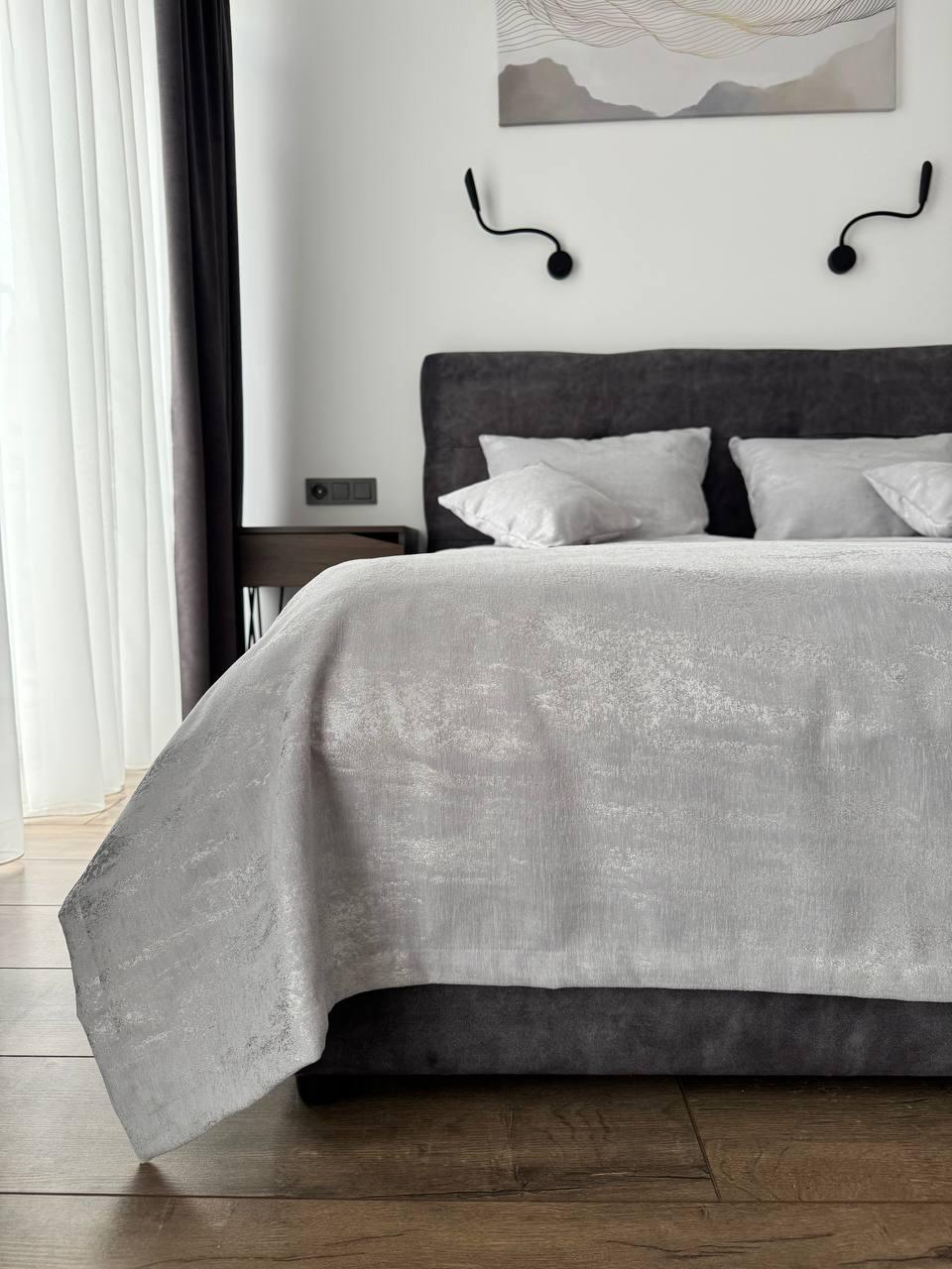 Покрывало Мрамор 200х250 см Серый (22000-8-200х250cm) - фото 1