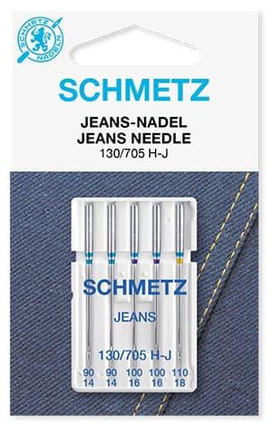 Игла Leather Jeans №130/705 H-J №90 2 шт. 100 2 шт. 110 1 шт. для джинса Schmetz бытовой швейной машинки