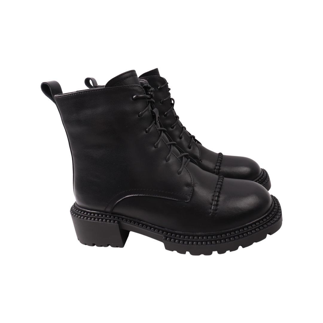 Ботинки женские Nina Mosconni из кожи р. 37 Черный (26-22ZHC)