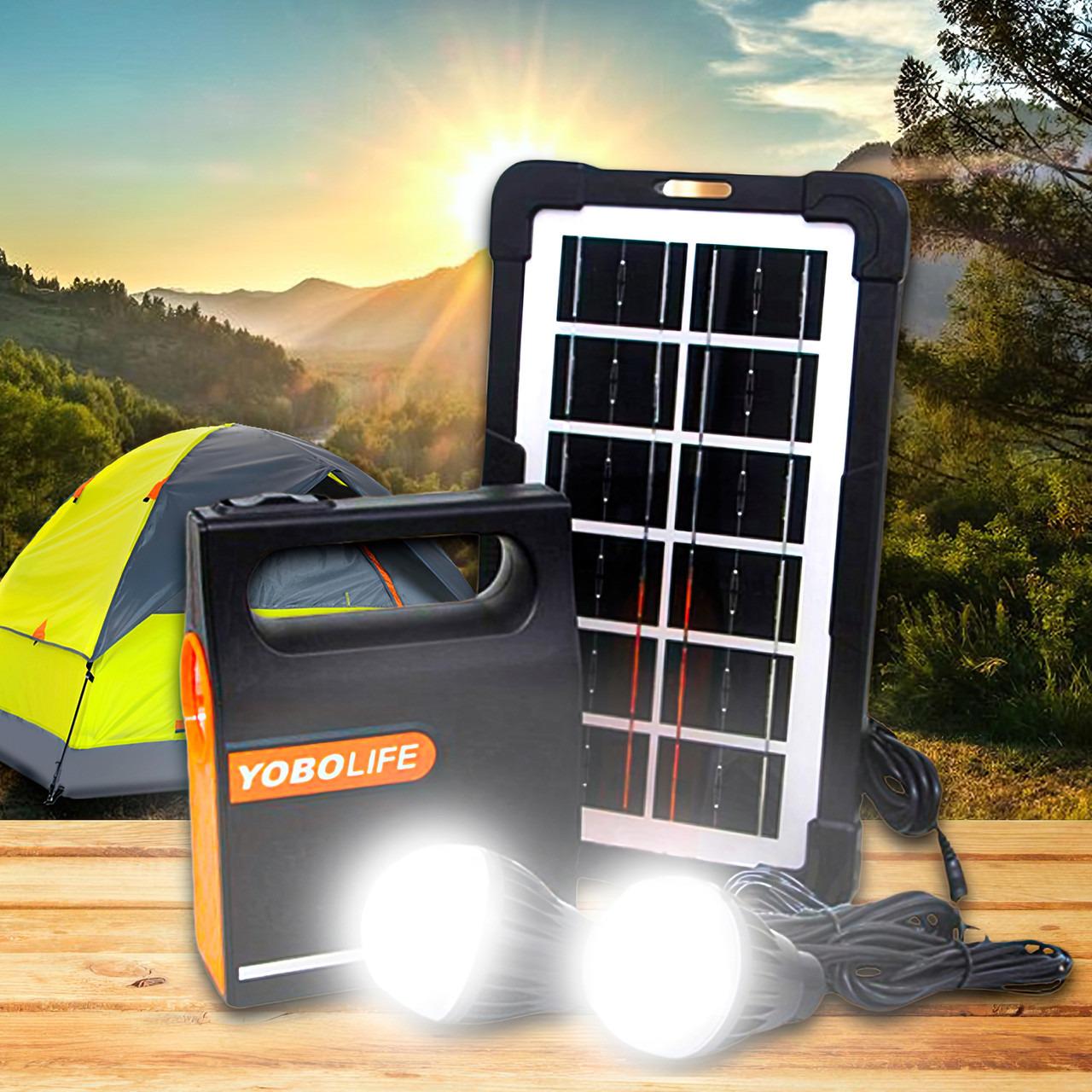 Переносная солнечная станция Solar Power Light System LM-3602 с фонарем для кемпинга (MS-12707) - фото 2