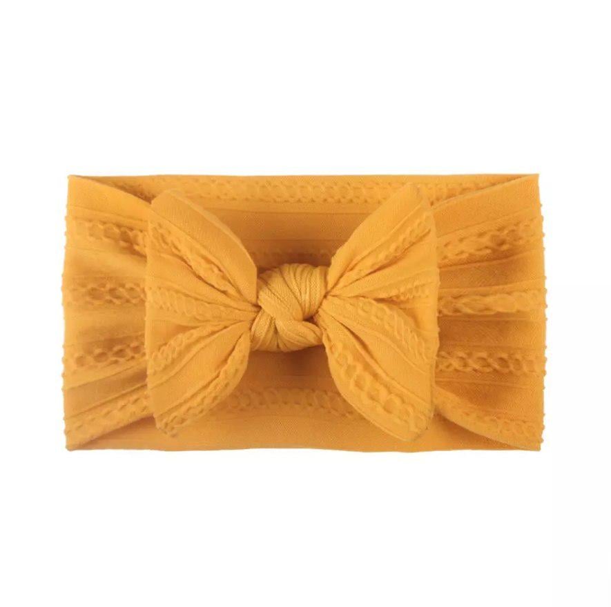 Афробант-пов'язка на голову №6 Бантик Жовтий (131241)