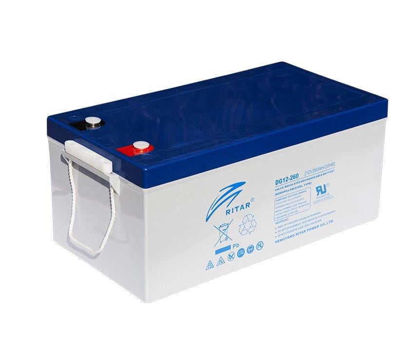 Батарея акумуляторна GEL RITAR DG12-260 Gray Case 12V 260.0Ah