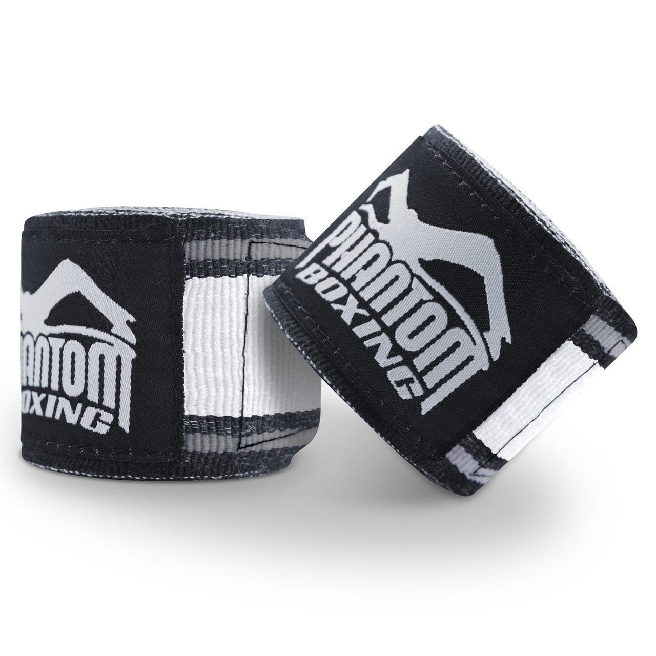 Бинти для боксу Phantom MT-Pro 4,5 м Black/White (3070021444) Бинти для боксу Phantom MT-Pro 4,5 м Black/White (3070021444)
