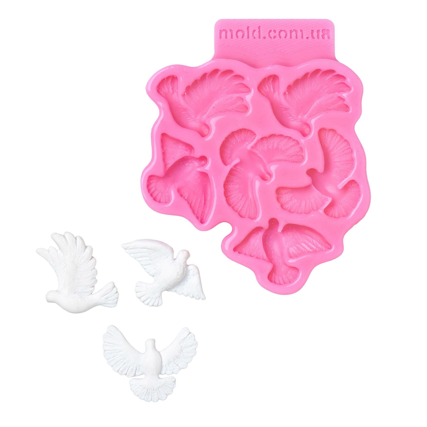 Молд силиконовый Голуби мини 2д (11170)