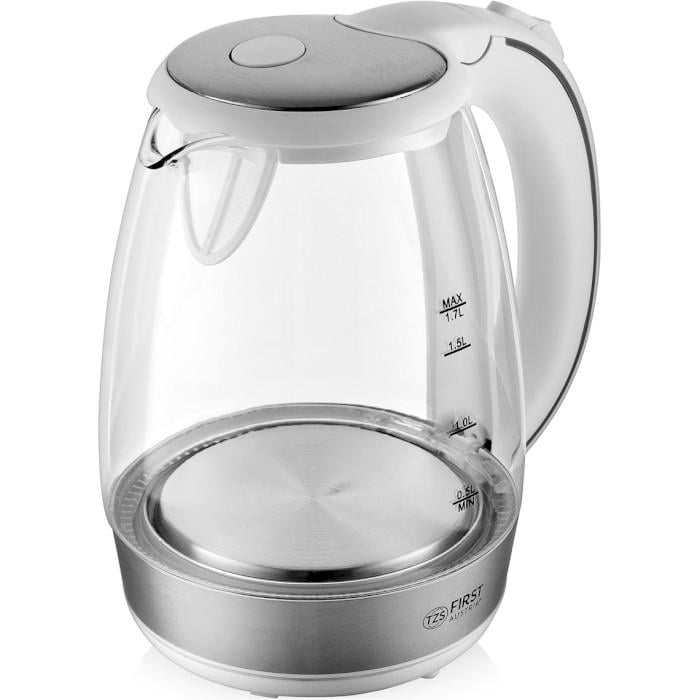 Электрочайник First FA-5404-2-WI glass 1,7 л 2200 Вт White (26450507) - фото 3