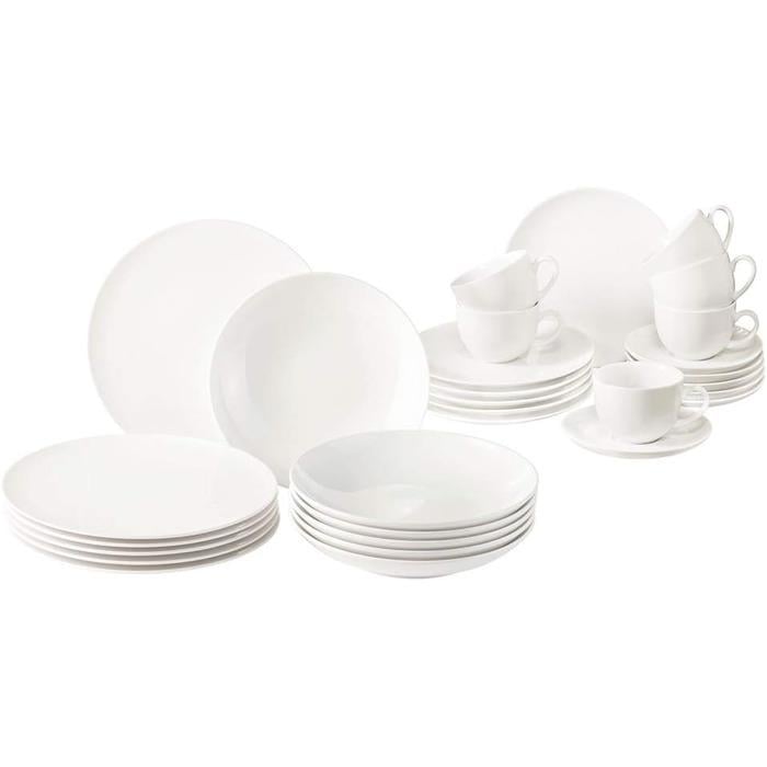 Набор посуды Fresh Basic Villeroy and Boch на 6 персон 30 предметов Белый (19-5254-8725)