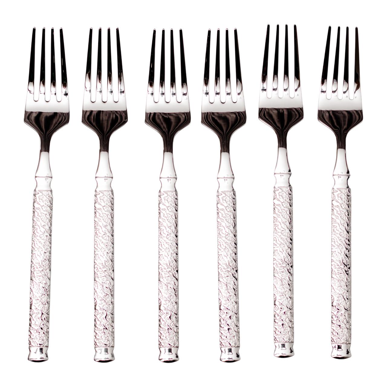 Набор десертных вилок из нержавеющей стали 15,5 см 6 шт. Серебреный (HP-8-36)