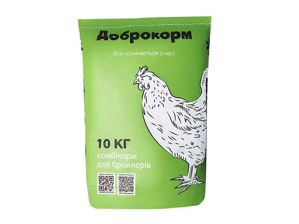Комбікорм для бройлерів ДОБРОКОРМ 10 кг від 30 днів/гр. Відгодівля БК-3 (191796) Комбікорм для бройлерів ДОБРОКОРМ 10 кг від 30 днів/гр. Відгодівля БК-3 (191796)
