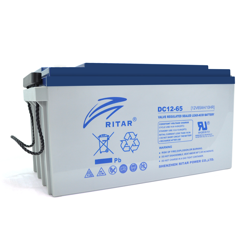 Аккумулятор Ritar DC12-65 AGM 12V 65 Ah для ИБП и систем видеонаблюдения герметичный (7605)