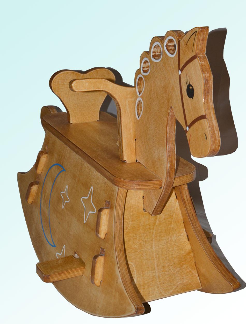 Качалка HEGA Лошадка деревянная яркая с росписью (95) - фото 3 Качалка HEGA Лошадка деревянная яркая с росписью (95) - фото 3