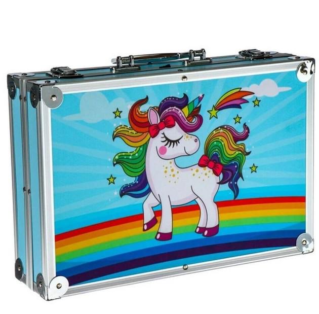 Набор для творчества UTM Единорог в алюминиевом чемодане 145 пр. Голубой