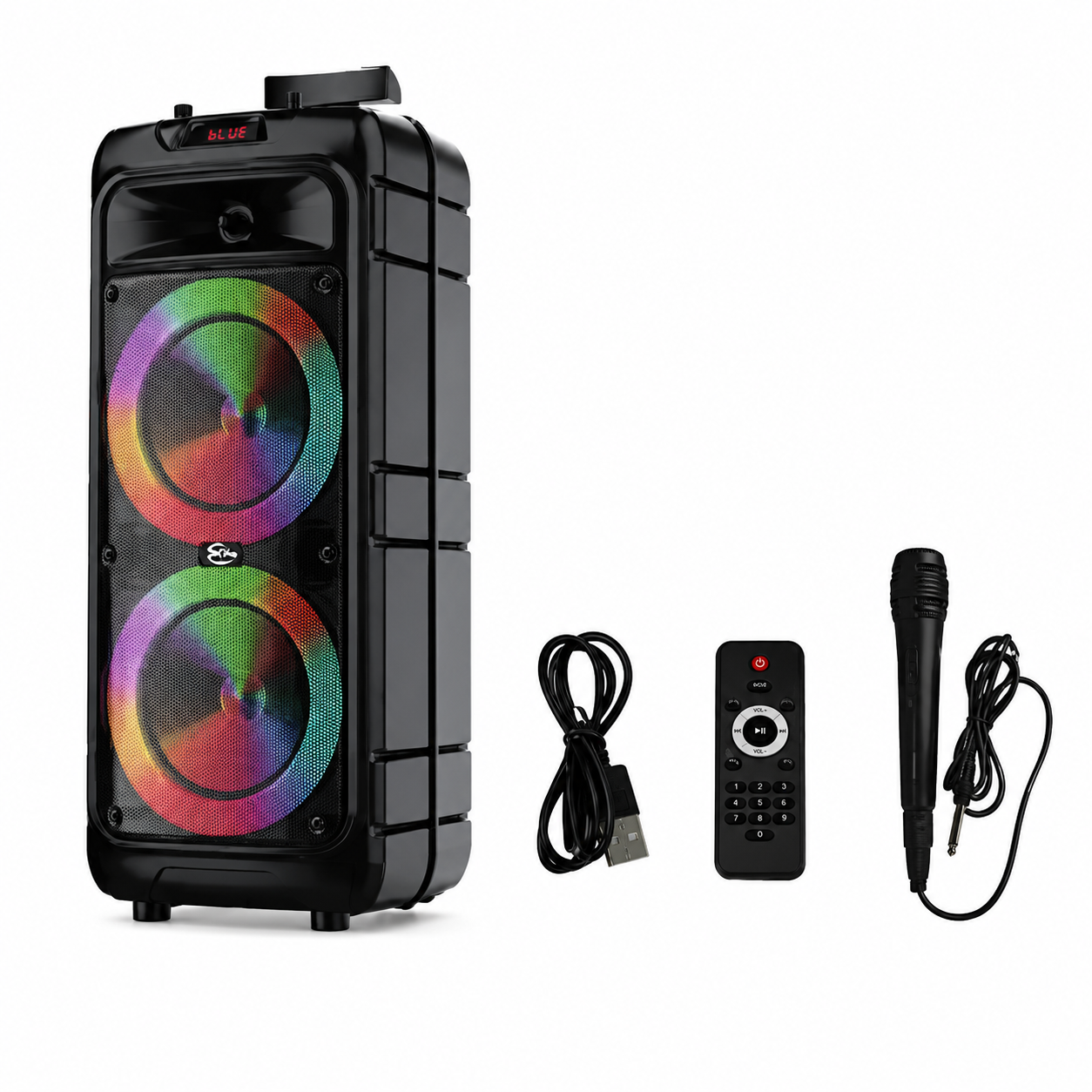 Портативна колонка ZQS 8211 Bluetooth 40 Вт з мікрофоном USB AUX та підсвіткою (ML-06312)