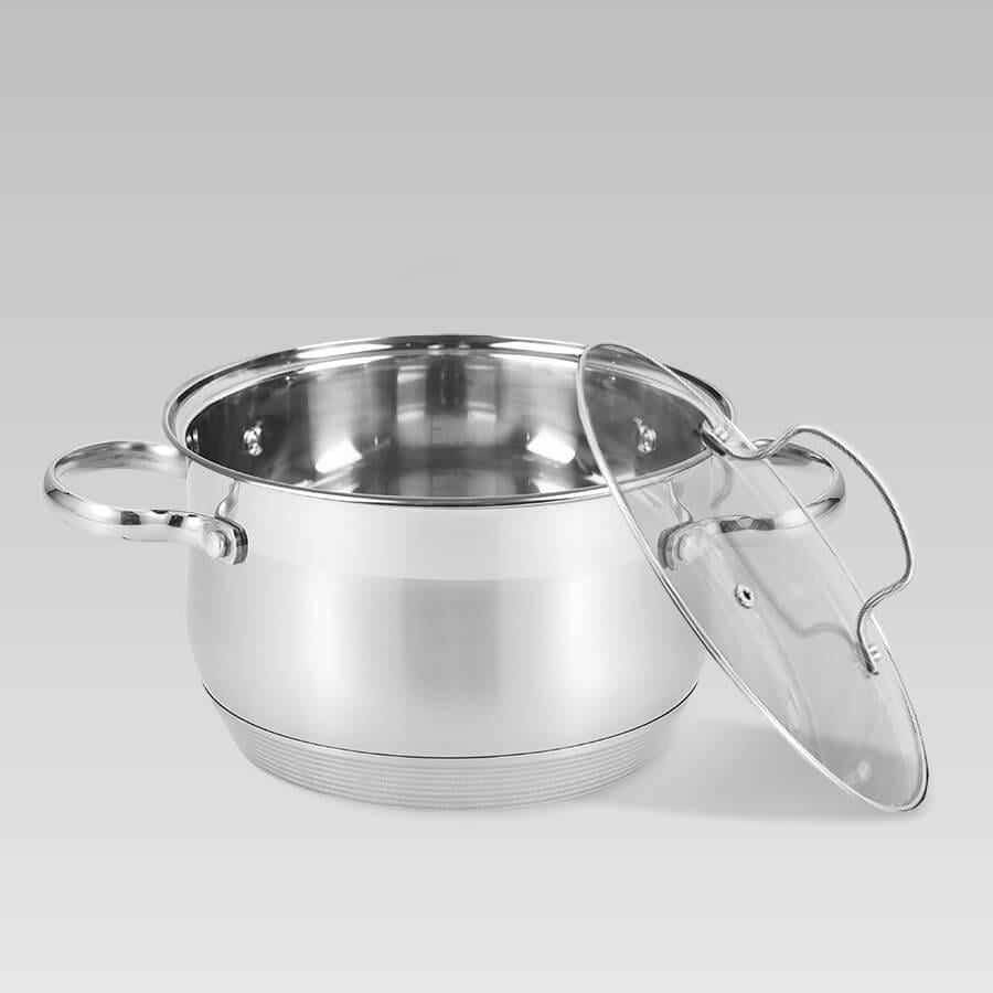 Каструля для борщу з багатошаровим дном для всіх видів плит 5 л (MR-3512-22)