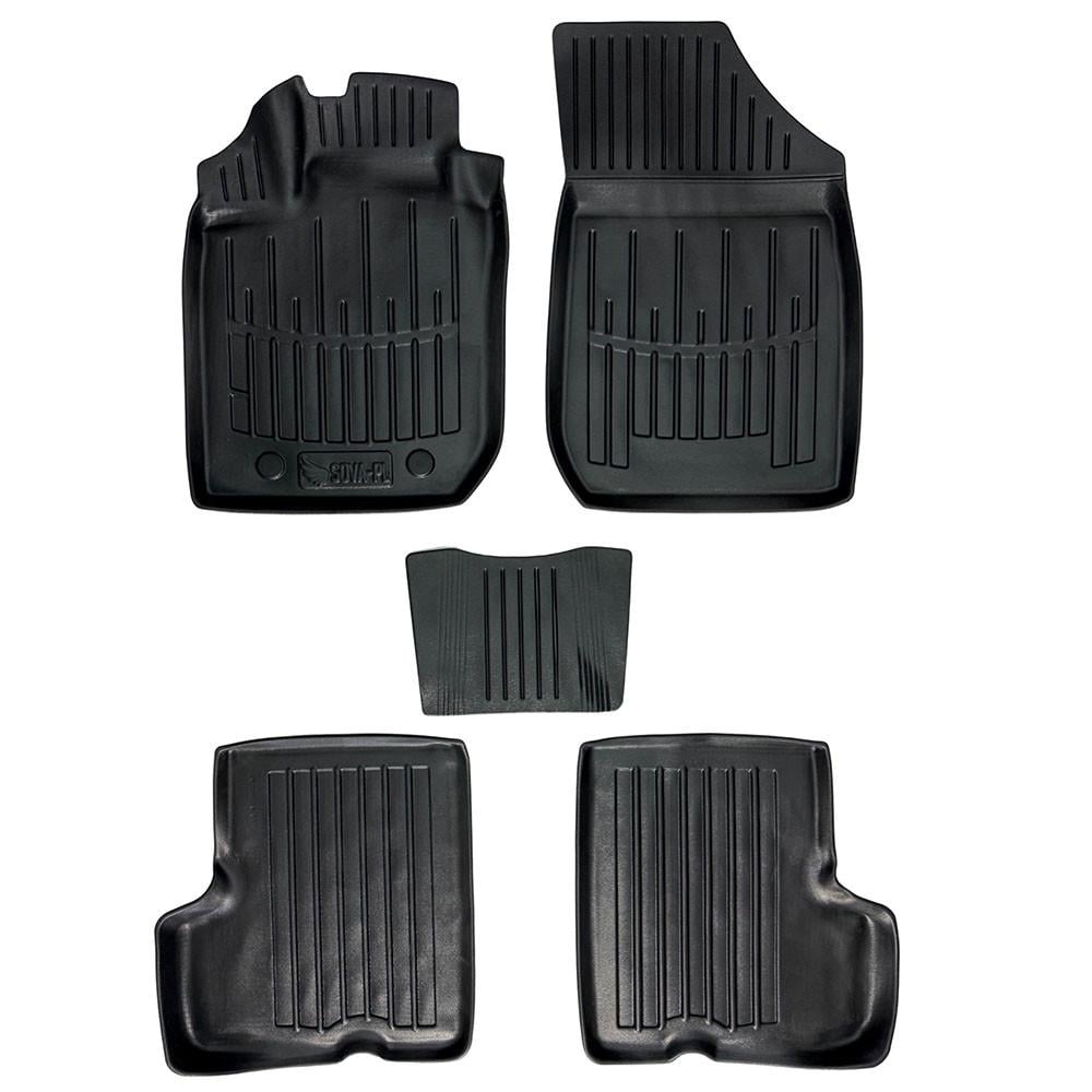 Коврики в салон SOVA-PL для Renault Logan 2004-2012 резиновые 5 шт. Черный (28800473)