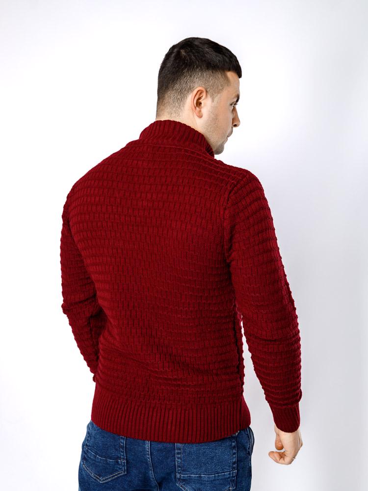 Светр чоловічий ЦБ-00236420 р. 46 Бордовий (SKT000952213) - фото 3 Светр чоловічий ЦБ-00236420 р. 46 Бордовий (SKT000952213) - фото 3