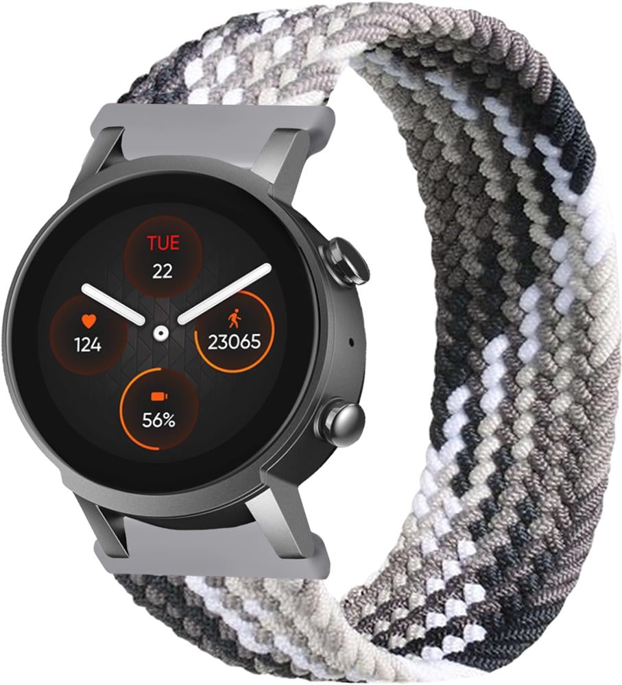 Ремінець Solo Loop Multi для Mobvoi TicWatch E3 (145 мм) Black Silver (26770-03) Ремінець Solo Loop Multi для Mobvoi TicWatch E3 (145 мм) Black Silver (26770-03)