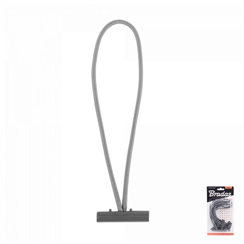 Петля эластичная Bradas Bungee Cord T Bar 15 см 10 шт. (BCT1-0415GY-B) - фото 1