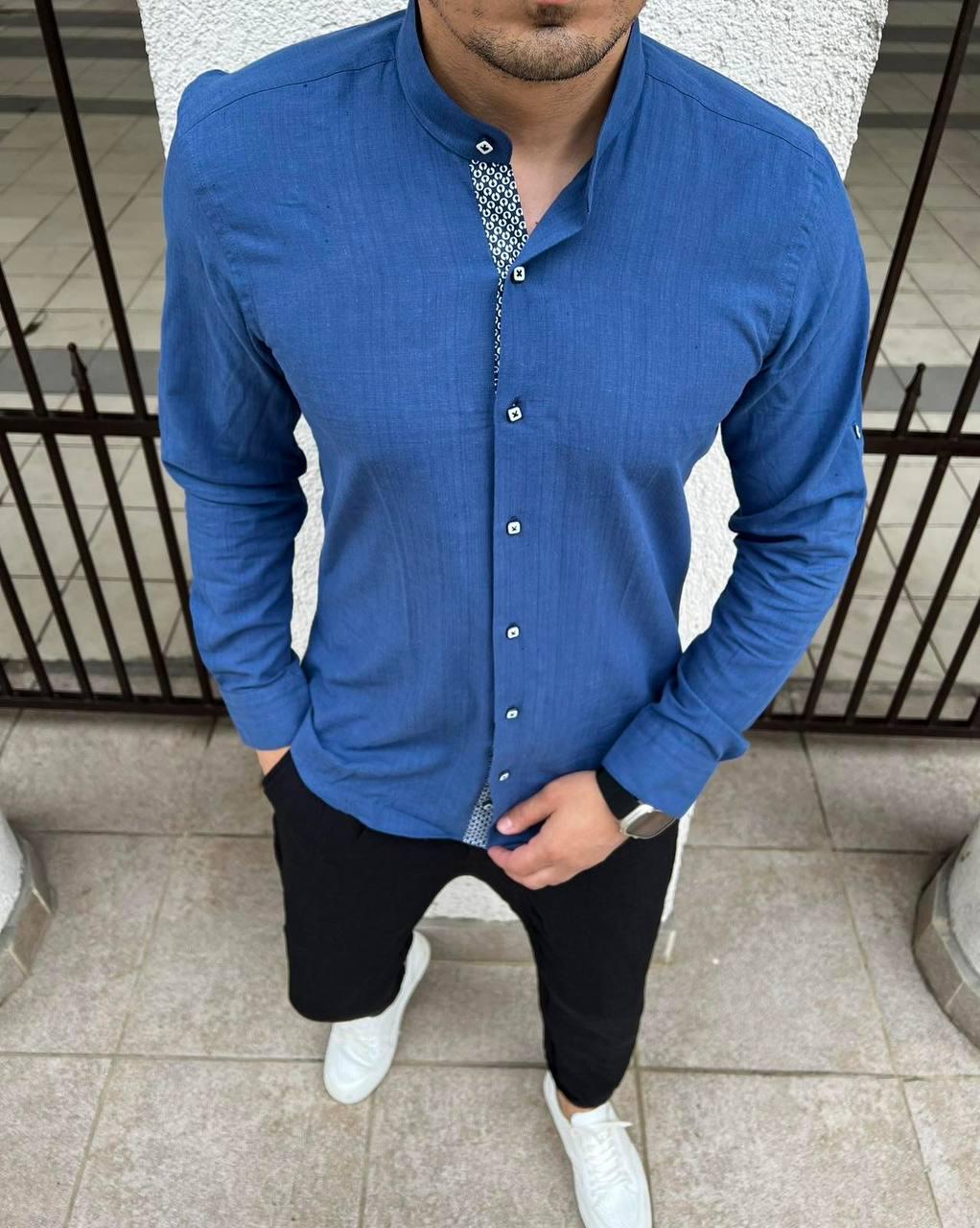 ᐉ Рубашка мужская классическая 2XL Синий (12299259) • Купить в Киеве ...