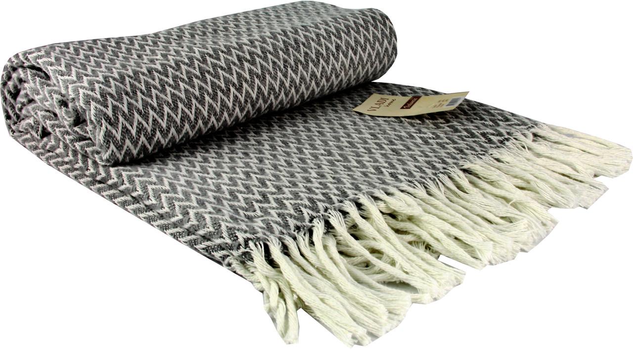 Плед вовняний Vladi Валенсія No1 Antonio 200х220 см євро Білий/Сірий (21075) - фото 5 Плед вовняний Vladi Валенсія No1 Antonio 200х220 см євро Білий/Сірий (21075) - фото 5