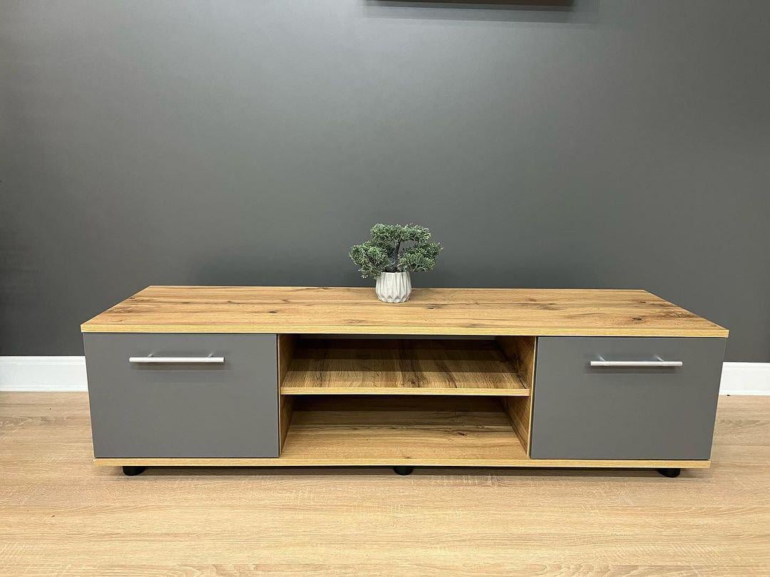 Тумба під телевізор Smart 1390х400х380 мм Дуб Аппалачі/Антрацит - фото 8