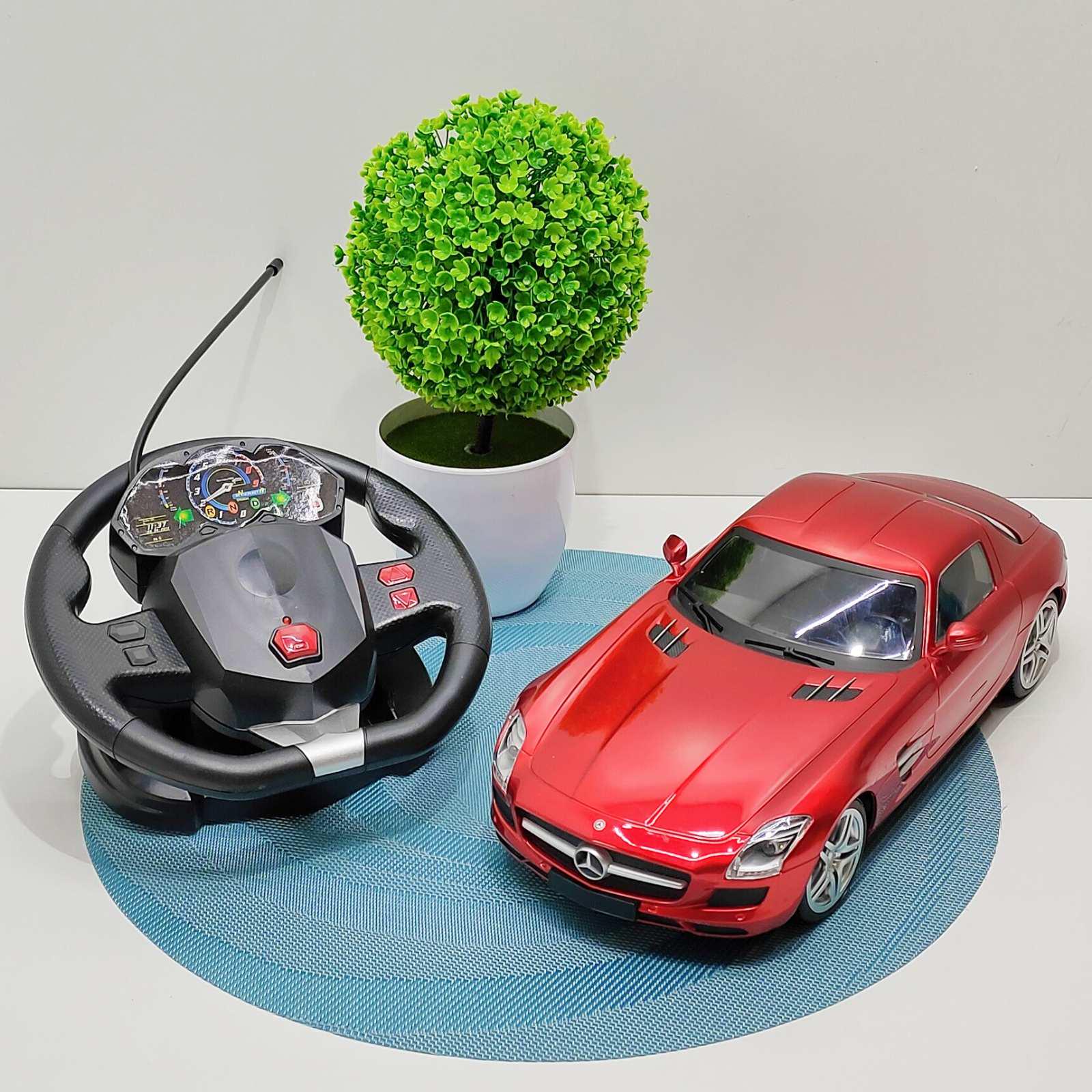 Машинка на радиоуправлении Mercedes-Benz SLS резиновые колеса/свет Красный (2024A)